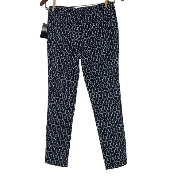 Lauren Ralph Lauren Chain Link Equestrian Pants Sz 4 Preppy Old Money Navy Blue - Picture 2 of 9
